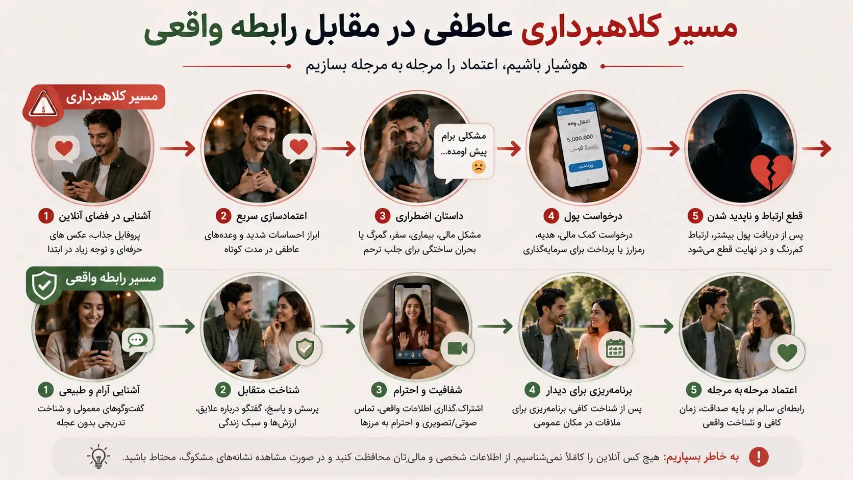 نشانه‌های کلاهبرداری عاطفی در دوستیابی آنلاین